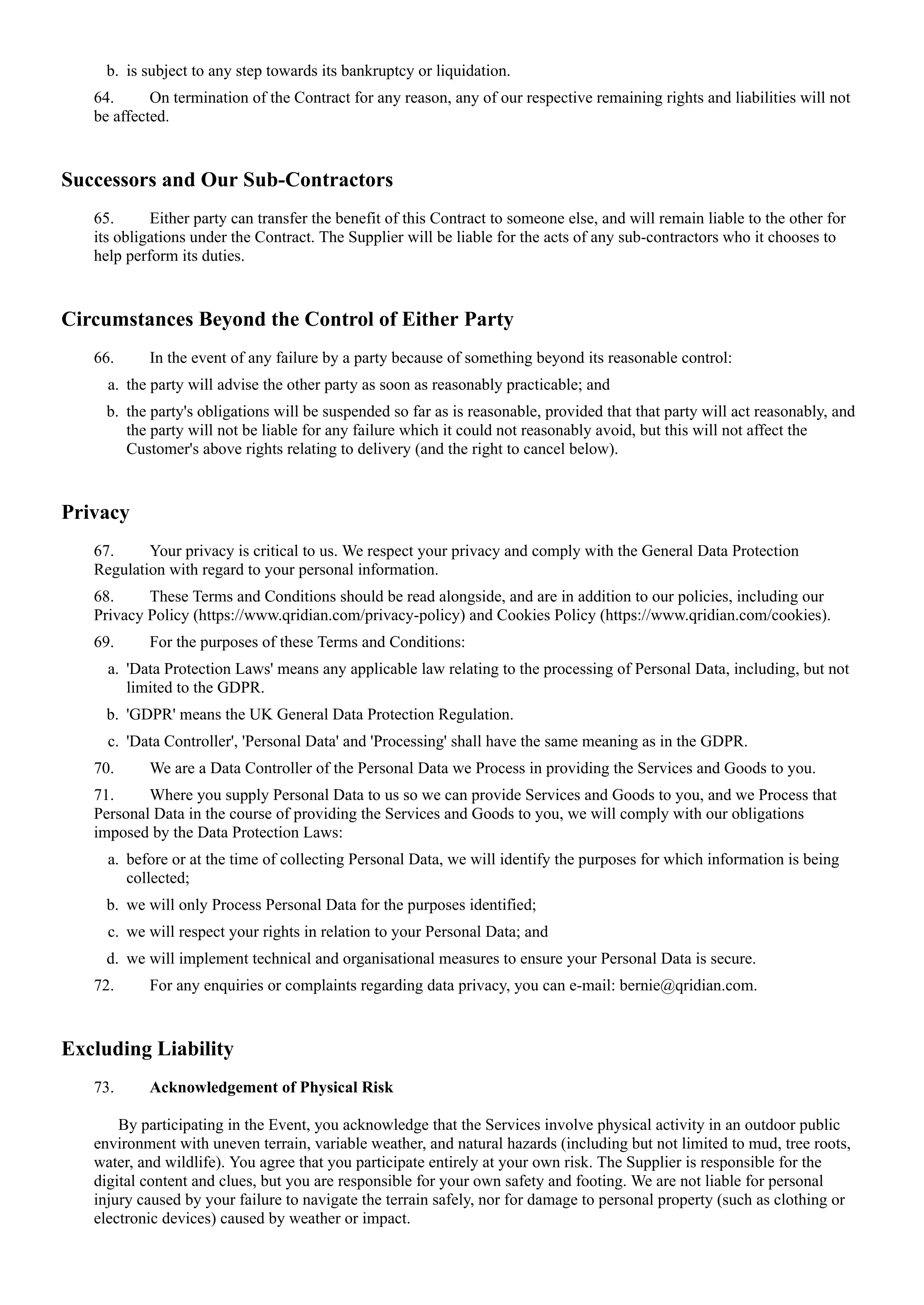QRidian Terms and Conditions Page 6